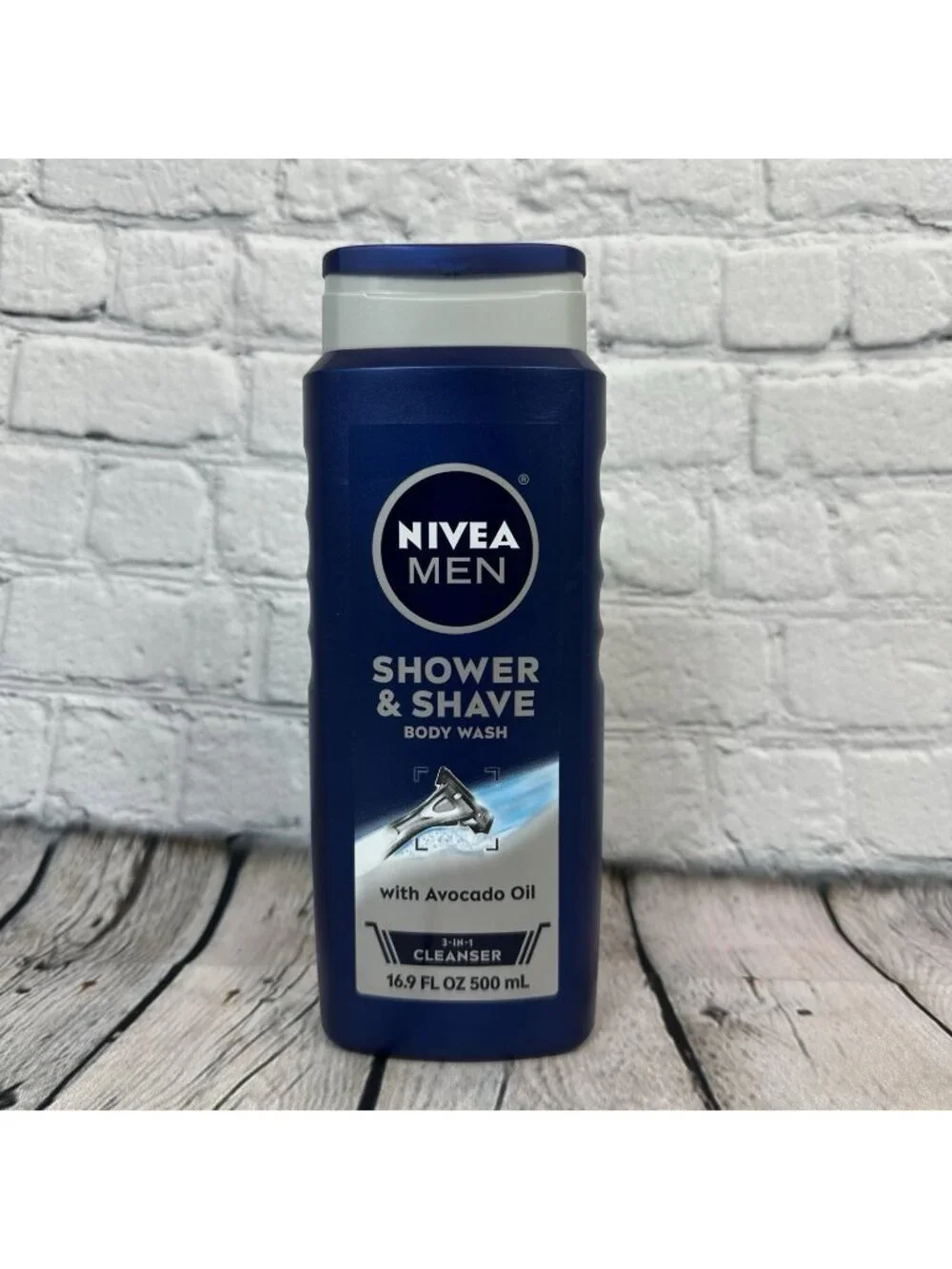Nivea Men Shower & Shave Body Wash 3-in-1 Cleanser w/ Avocado Oil, 16.9oz HTF!
